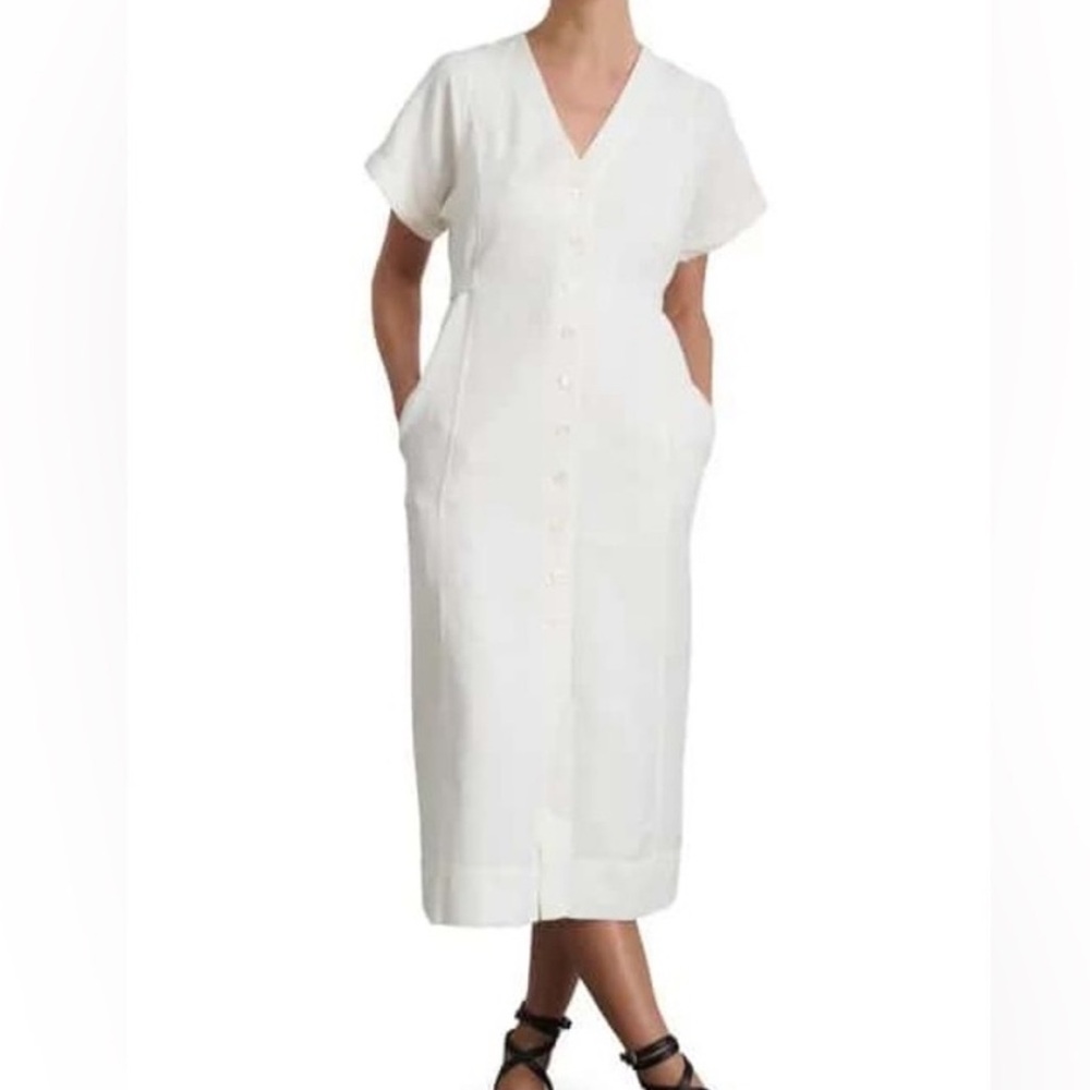Alex Mill White Linen Button-Down Dress